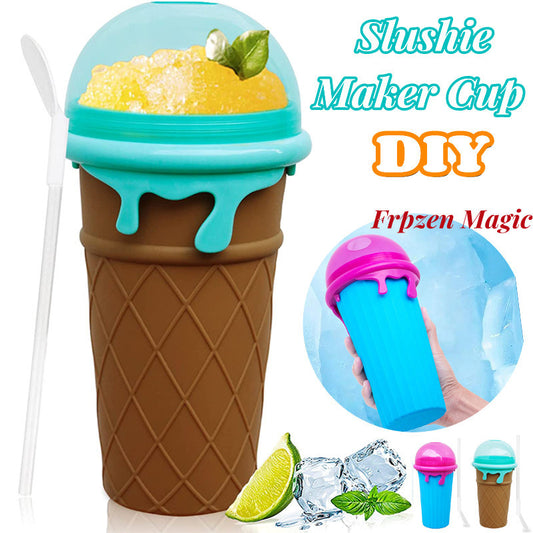 500ml Slushy Maker Cup – Quick-Freeze Smoothie & Ice Cream Cup for Summer Drinks