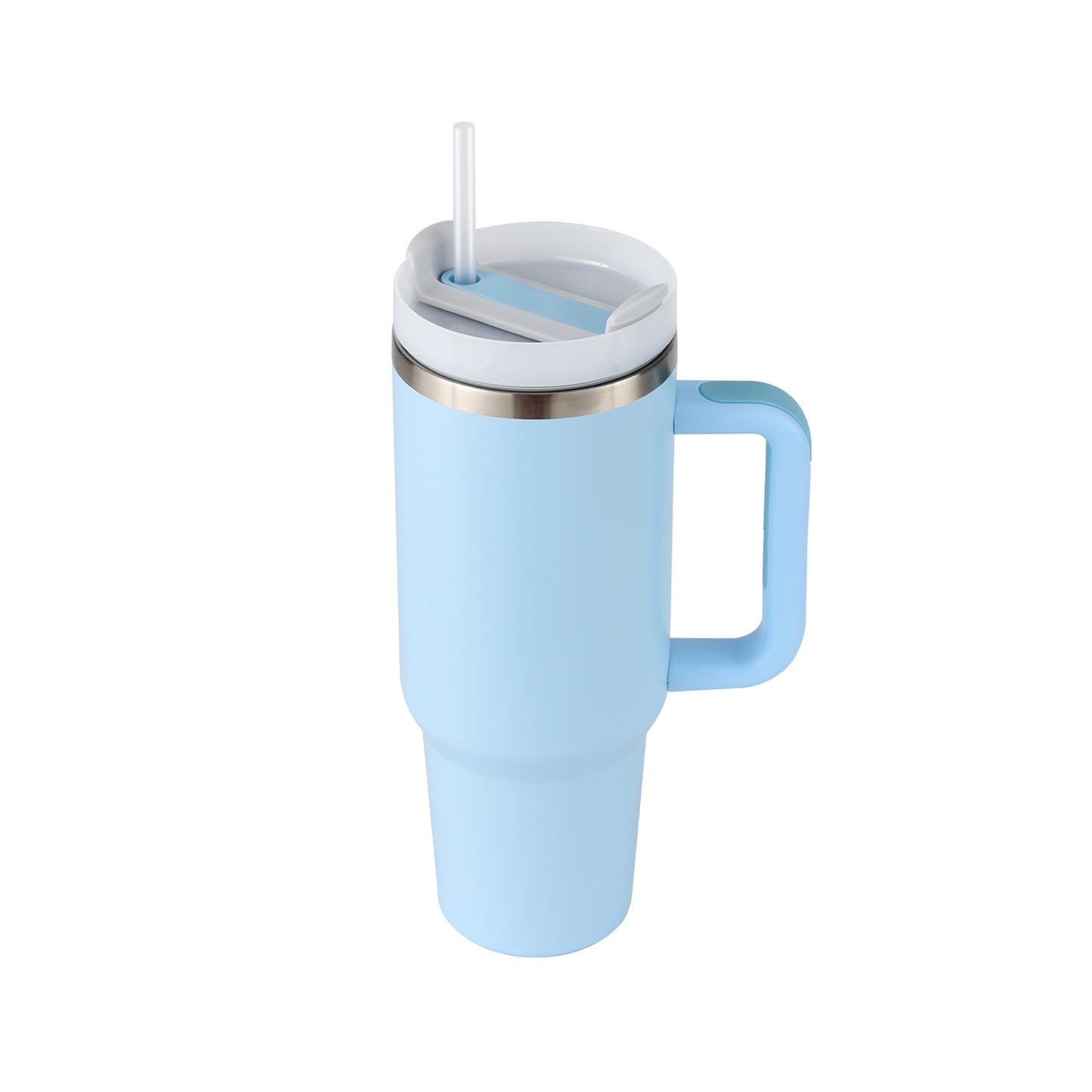 40oz Insulated Tumbler – Spill-Proof Stainless Steel Mug with Handle & Straw for Travel, Gym & Office
