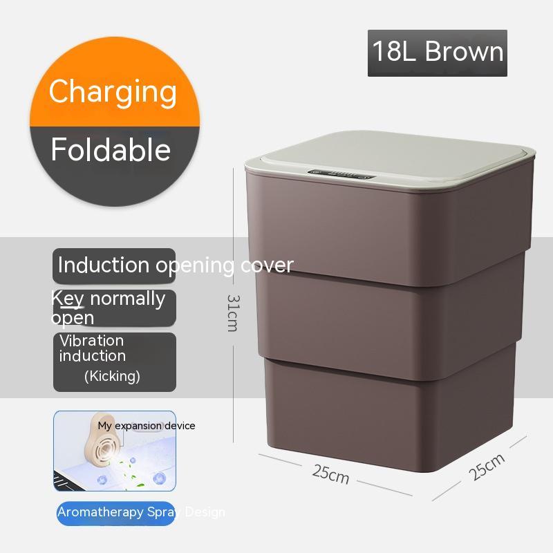 Smart Induction Trash Can – Automatic Lid for Home, Kitchen & Car
