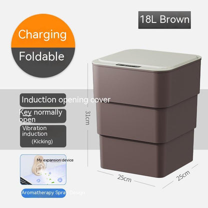 Smart Induction Trash Can – Automatic Lid for Home, Kitchen & Car
