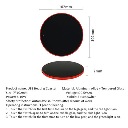 USB Cup Warmer – Adjustable Touch Heater for Coffee, Tea & Milk