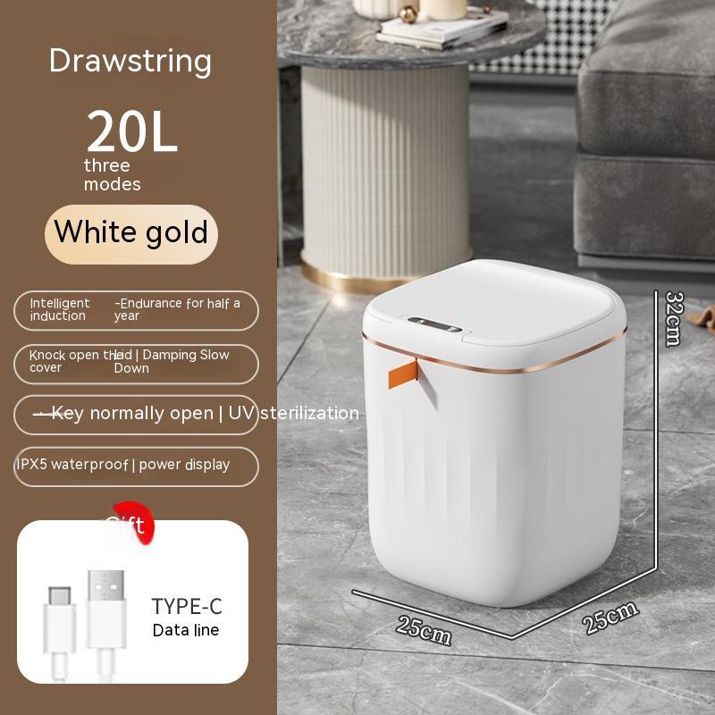 Smart Induction Trash Can – Automatic Lid for Home, Kitchen & Car