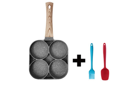 4-Hole Non-Stick Frying Pan – Multi-Section Skillet for Eggs, Pancakes & Burgers