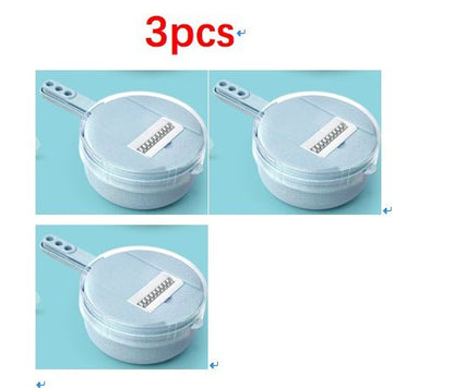 8-in-1 Kitchen Mandoline Slicer – Multi-Blade Veg Cutter with Peeler & Strainer - Slushin_Dept