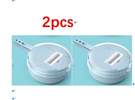 8-in-1 Kitchen Mandoline Slicer – Multi-Blade Veg Cutter with Peeler & Strainer - Slushin_Dept