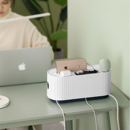 Cable Management Box – Dustproof Power Strip & Charger Organizer