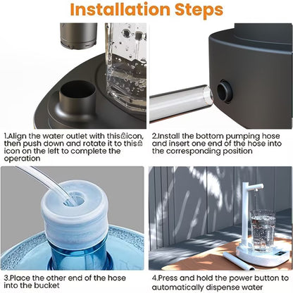 Automatic Water Dispenser – Rechargeable with Stand & Extended Tube for Bottles