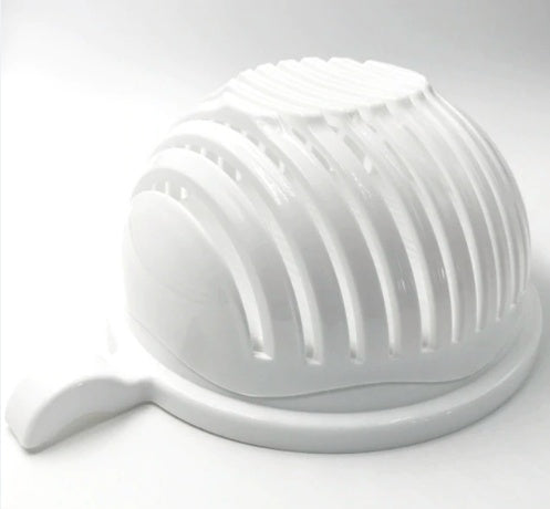 3-in-1 Salad Cutter Bowl – Slice, Rinse & Serve with Safety and Ease