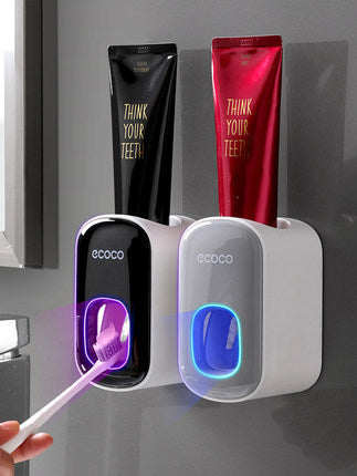 Wall-Mounted Automatic Toothpaste Dispenser – Bathroom Organizer Set