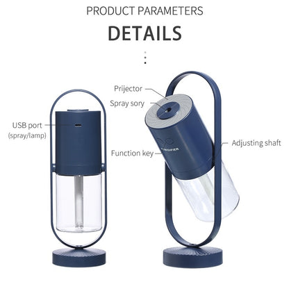 Magic Shadow USB Humidifier – Ultrasonic Mist with Night Light & Star Projection