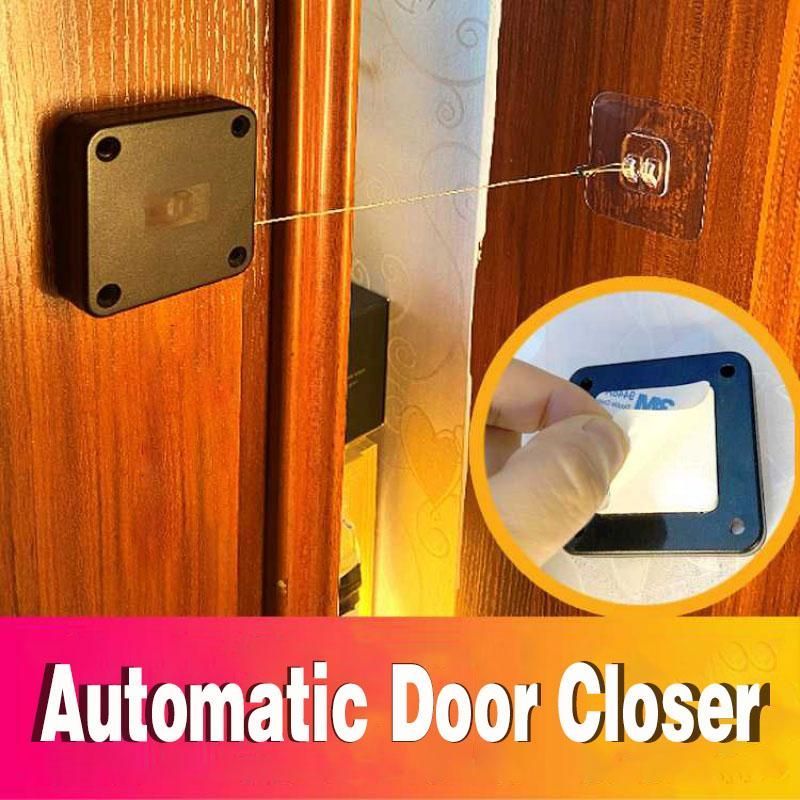 Punch-Free Automatic Door Closer – Soft Close for Glass & Sliding Doors (500–1000g Tension)