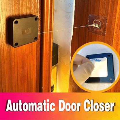 Punch-Free Automatic Door Closer – Soft Close for Glass & Sliding Doors (500–1000g Tension)