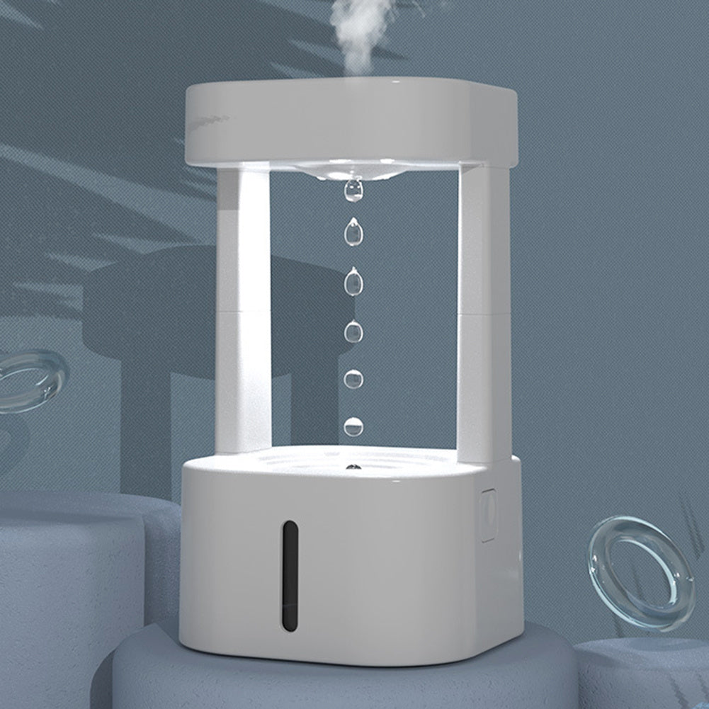Anti-Gravity Drop Humidifier – Quiet Mist Maker with 580ml Tank for Home & Office