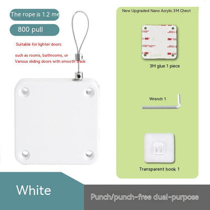 Punch-Free Automatic Door Closer – Soft Close for Glass & Sliding Doors (500–1000g Tension)