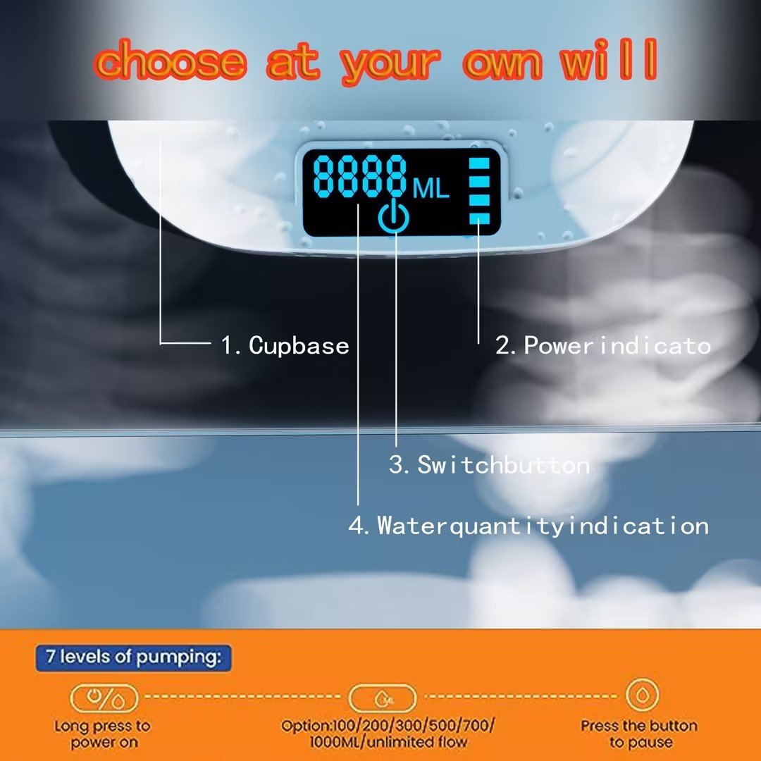 Automatic Water Dispenser – Rechargeable with Stand & Extended Tube for Bottles - Slushin_Dept