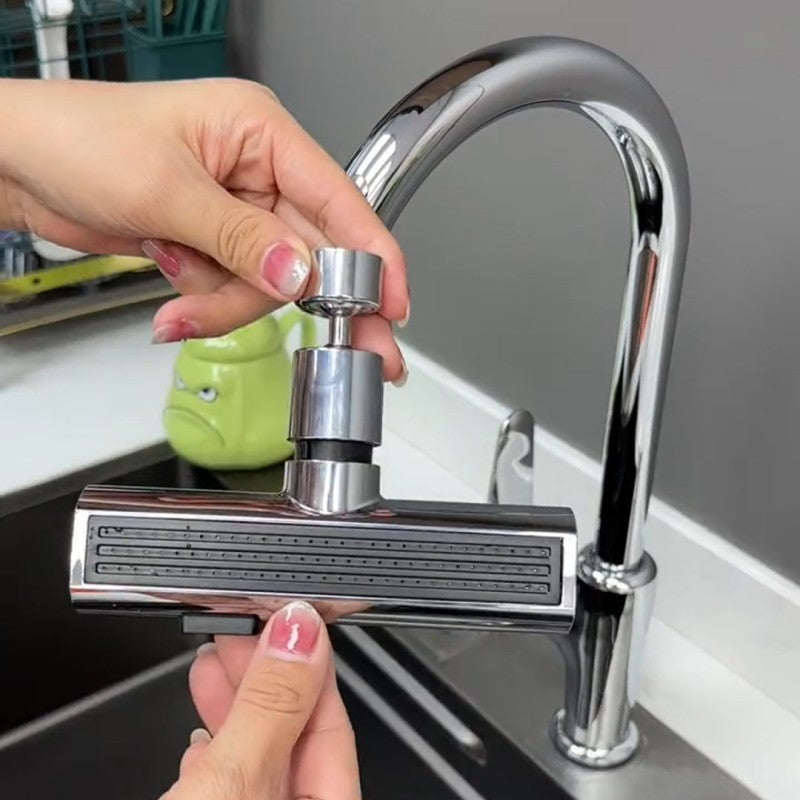 360° Rotating Faucet Nozzle – Splash-Proof Waterfall Bubbler for Sinks