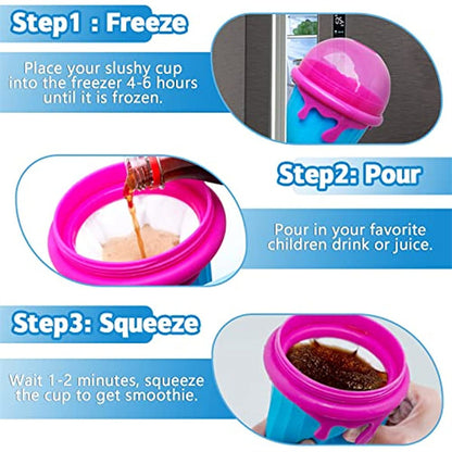 500ml Slushy Maker Cup – Quick-Freeze Smoothie & Ice Cream Cup for Summer Drinks
