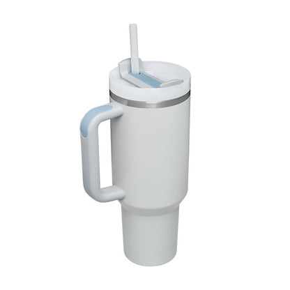 40oz Insulated Tumbler – Spill-Proof Stainless Steel Mug with Handle & Straw for Travel, Gym & Office