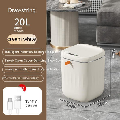 Smart Induction Trash Can – Automatic Lid for Home, Kitchen & Car