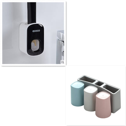 Wall-Mounted Automatic Toothpaste Dispenser – Bathroom Organizer Set