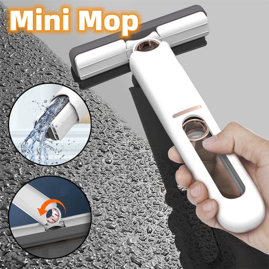 Mini Squeeze Mop – Portable Sponge Cleaner for Floors, Glass & Desktops