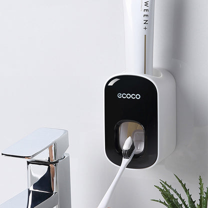 Wall-Mounted Automatic Toothpaste Dispenser – Bathroom Organizer Set