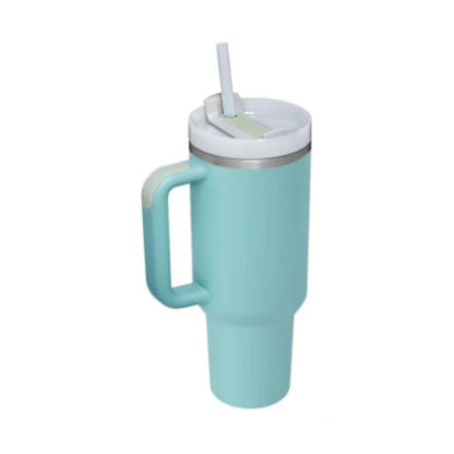 40oz Insulated Tumbler – Spill-Proof Stainless Steel Mug with Handle & Straw for Travel, Gym & Office