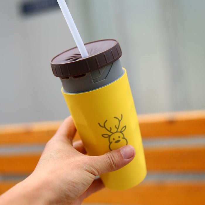 Double - Insulated Twist Tumbler – Portable Sippy Cup with Straw for Kids & Adults - Slushin_Dept
