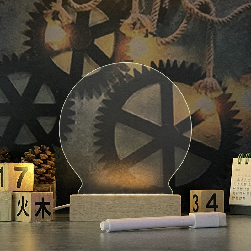 LED Message Board Lamp – USB Note Light with Marker for Gifting & Decor