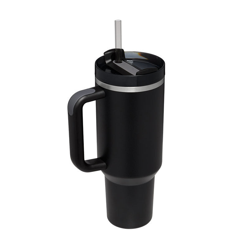40oz Insulated Tumbler – Spill-Proof Stainless Steel Mug with Handle & Straw for Travel, Gym & Office