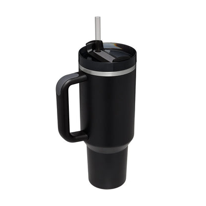 40oz Insulated Tumbler – Spill-Proof Stainless Steel Mug with Handle & Straw for Travel, Gym & Office