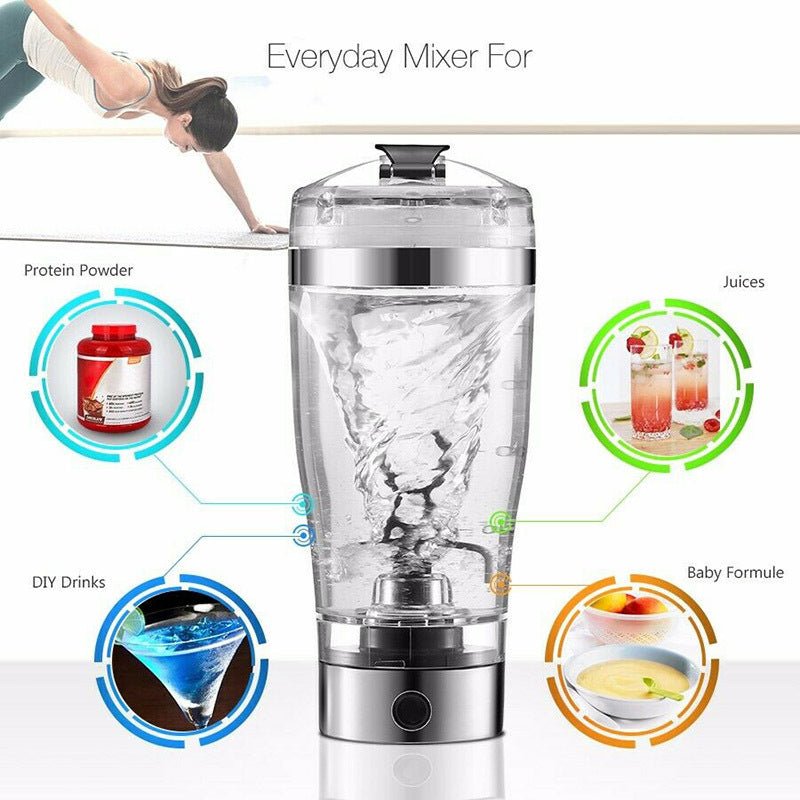 Electric Protein Shaker – USB Rechargeable Mixer for Milk, Coffee & Sports Drinks - Slushin_Dept