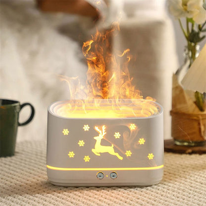 Elk Flame Humidifier – Silent Diffuser with Cozy Glow for Holiday Home Decor - Slushin_Dept