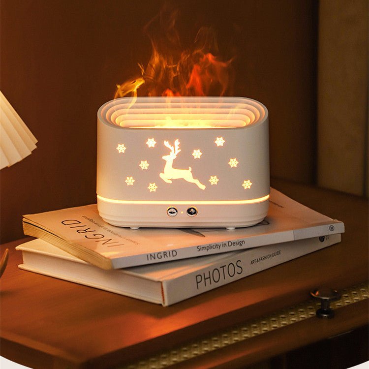 Elk Flame Humidifier – Silent Diffuser with Cozy Glow for Holiday Home Decor - Slushin_Dept