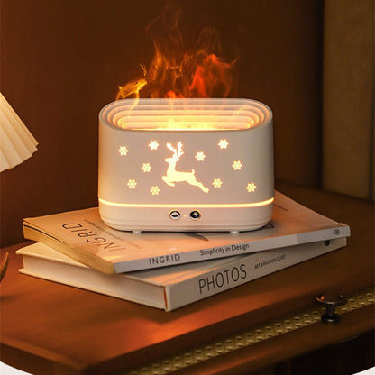 Elk Flame Humidifier – Silent Diffuser with Cozy Glow for Holiday Home Decor - Slushin_Dept