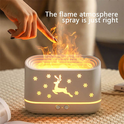 Elk Flame Humidifier – Silent Diffuser with Cozy Glow for Holiday Home Decor - Slushin_Dept