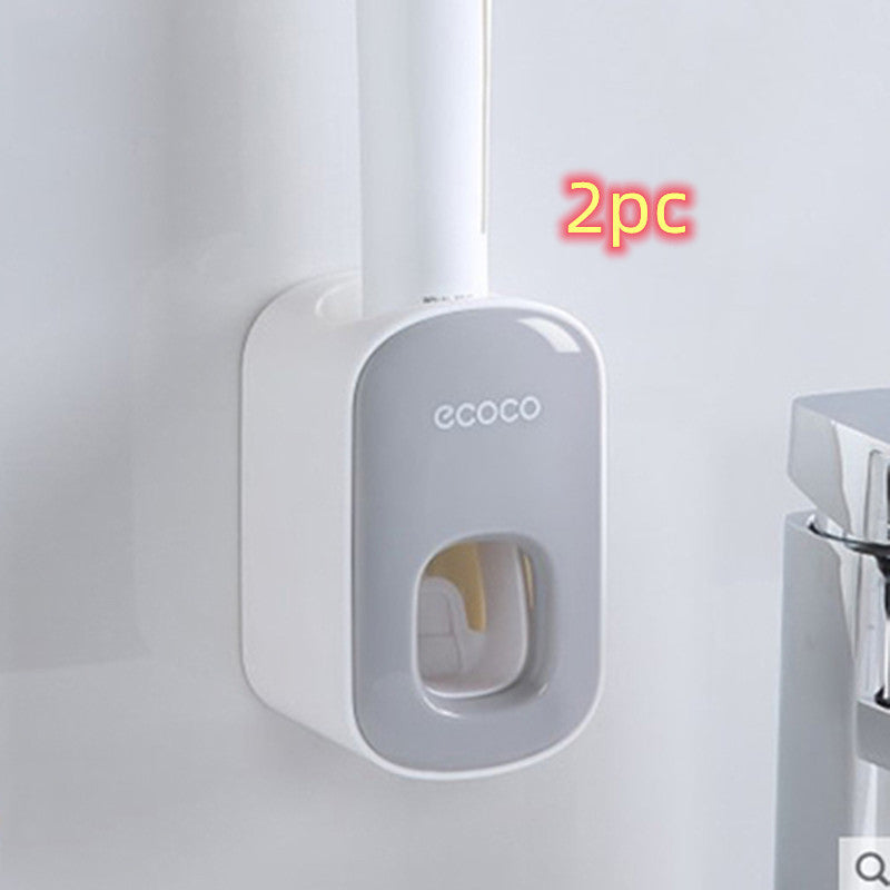 Wall-Mounted Automatic Toothpaste Dispenser – Bathroom Organizer Set