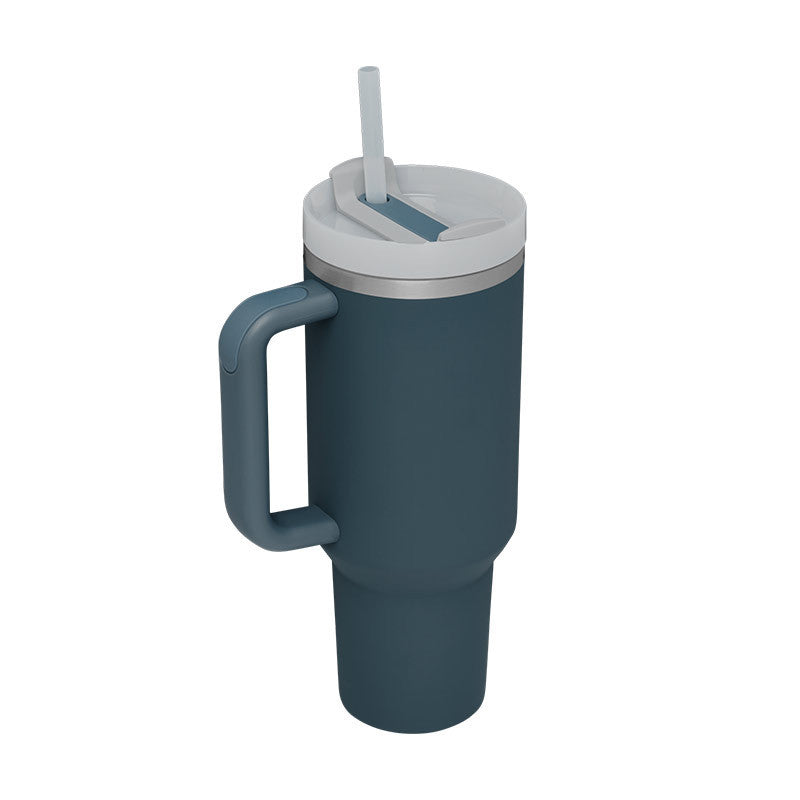 40oz Insulated Tumbler – Spill-Proof Stainless Steel Mug with Handle & Straw for Travel, Gym & Office
