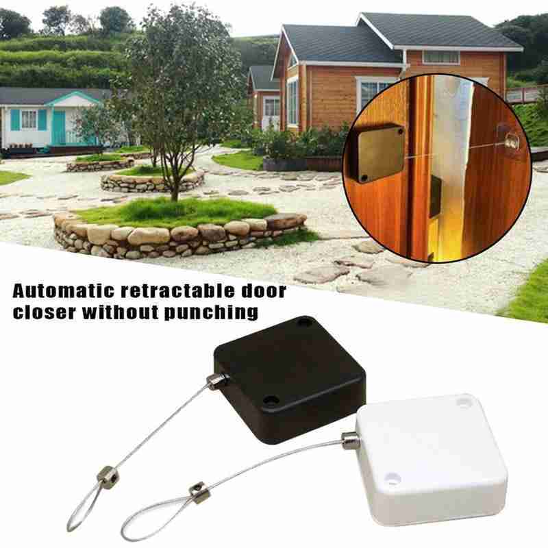 Punch-Free Automatic Door Closer – Soft Close for Glass & Sliding Doors (500–1000g Tension)