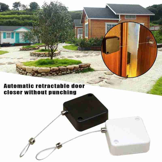 Punch-Free Automatic Door Closer – Soft Close for Glass & Sliding Doors (500–1000g Tension)