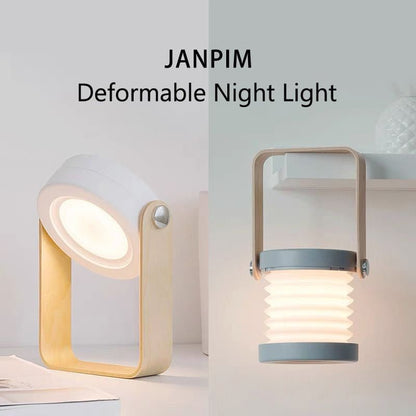 Foldable LED Night Lamp – Touch Dimmable & USB Rechargeable for Cozy Spaces - Slushin_Dept