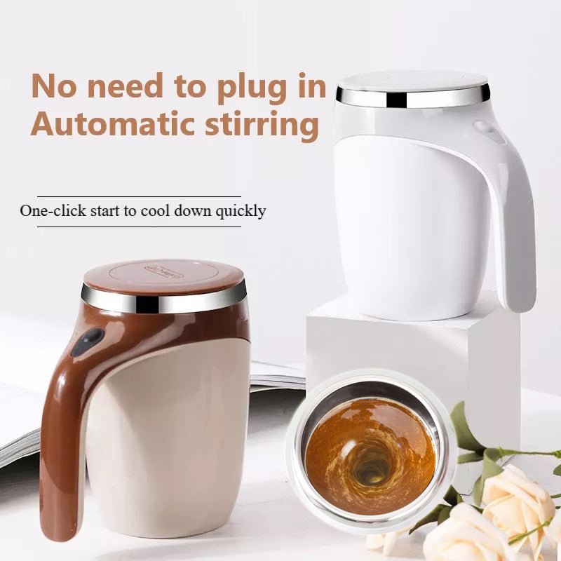 Automatic Magnetic Stirring Cup – Rechargeable Electric Mixer for Coffee, Milk & More - Slushin_Dept