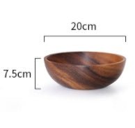 Natural Wooden Bowl – Rustic Fruit & Salad Server for Home or Restaurant - Slushin_Dept