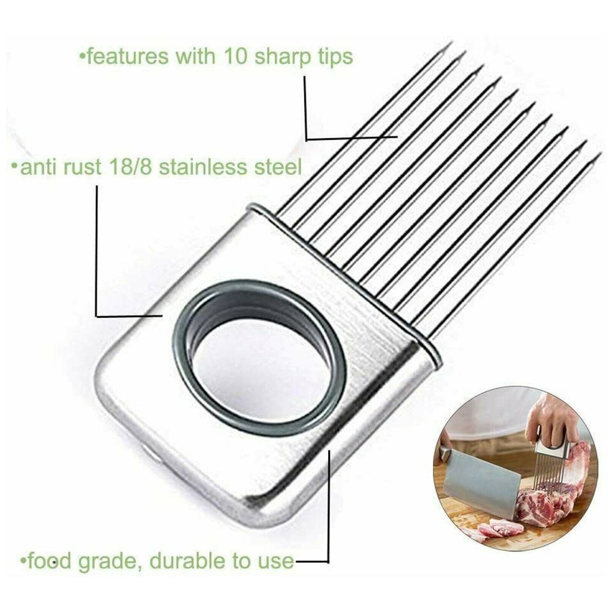 Stainless Steel Vegetable Holder – Precise Veggie Slicing Made Easy - Slushin_Dept