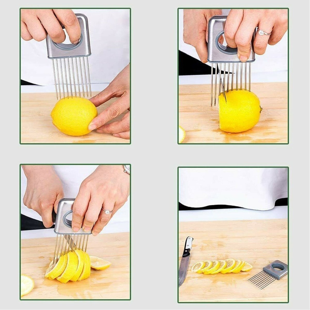 Stainless Steel Vegetable Holder – Precise Veggie Slicing Made Easy - Slushin_Dept