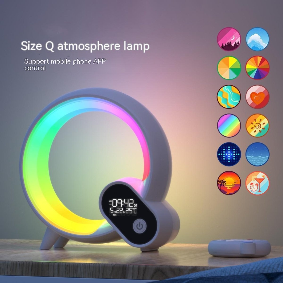 Sunrise Wake - Up Alarm Clock – Analog Display with Bluetooth Audio & Color Mood Light - Slushin_Dept