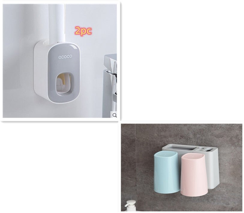 Wall - Mounted Automatic Toothpaste Dispenser – Bathroom Organizer Set - Slushin_Dept