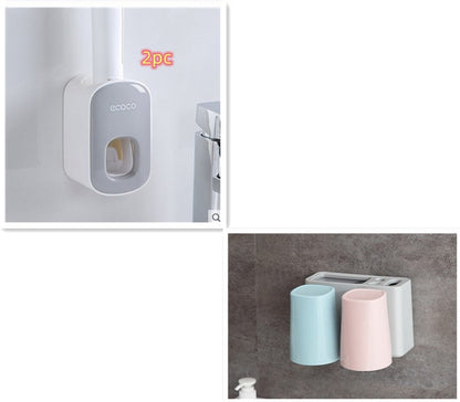 Wall - Mounted Automatic Toothpaste Dispenser – Bathroom Organizer Set - Slushin_Dept